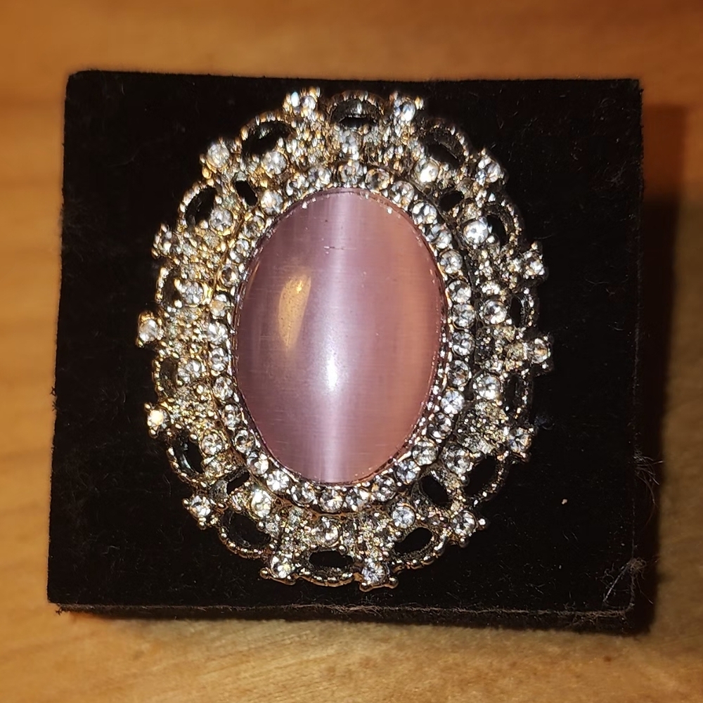 Pink Moonstone Fashion Ring